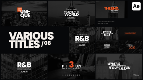 Dynamic Modern Titles and Event Text Animations