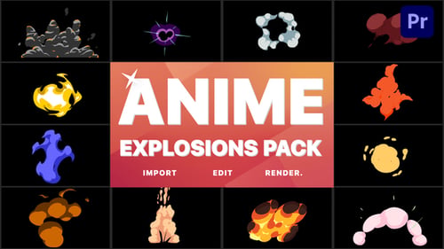 Explosiones de anime | Premiere Pro MOGRT