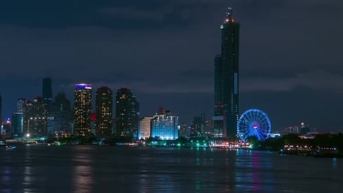 City Tonight Building In The River