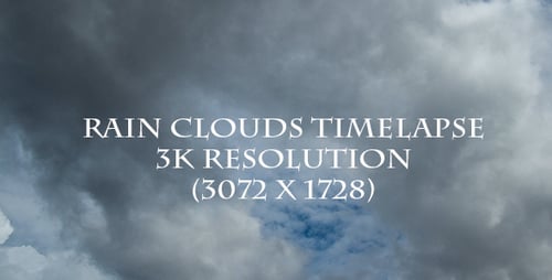 Laps de temps de Nuage de Pluie I - Résolution 3K