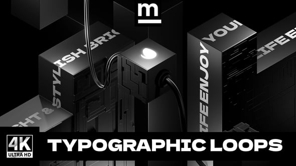 3D Abstract Typography Loops, Titles ft. typography loop & loop logo ...