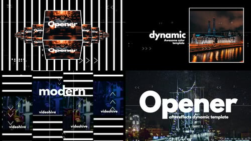 Dynamic Modern Opener with Graphic Transitions and Bold Typography
