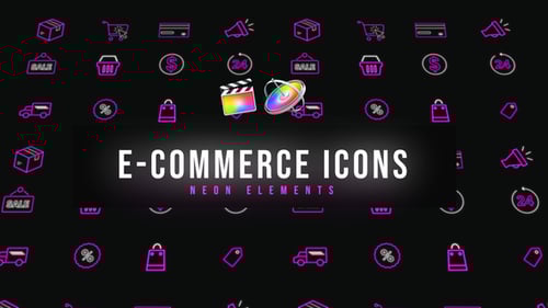 E-Commerce Neon Icons