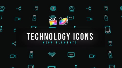 Tech Neon Icons