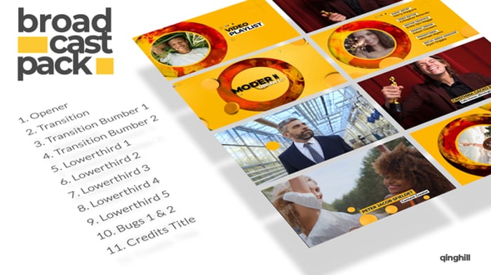 Circle Broadcast Templates - Editable Broadcast Templates - Envato