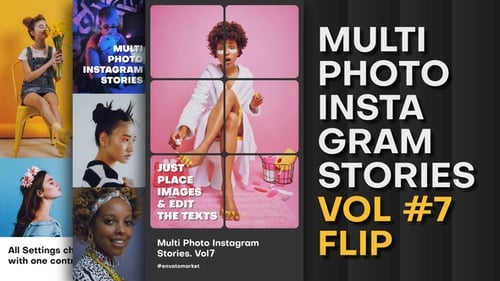Modern Multi Photo Flip Transitions for Instagram Stories
