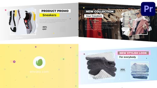 Clean Product Promotion Slideshow with Brush Stroke Transitions