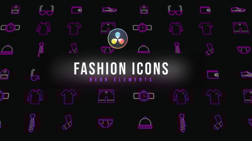 Fashion Neon Icons