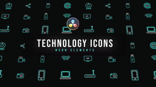 Tech Neon Icons