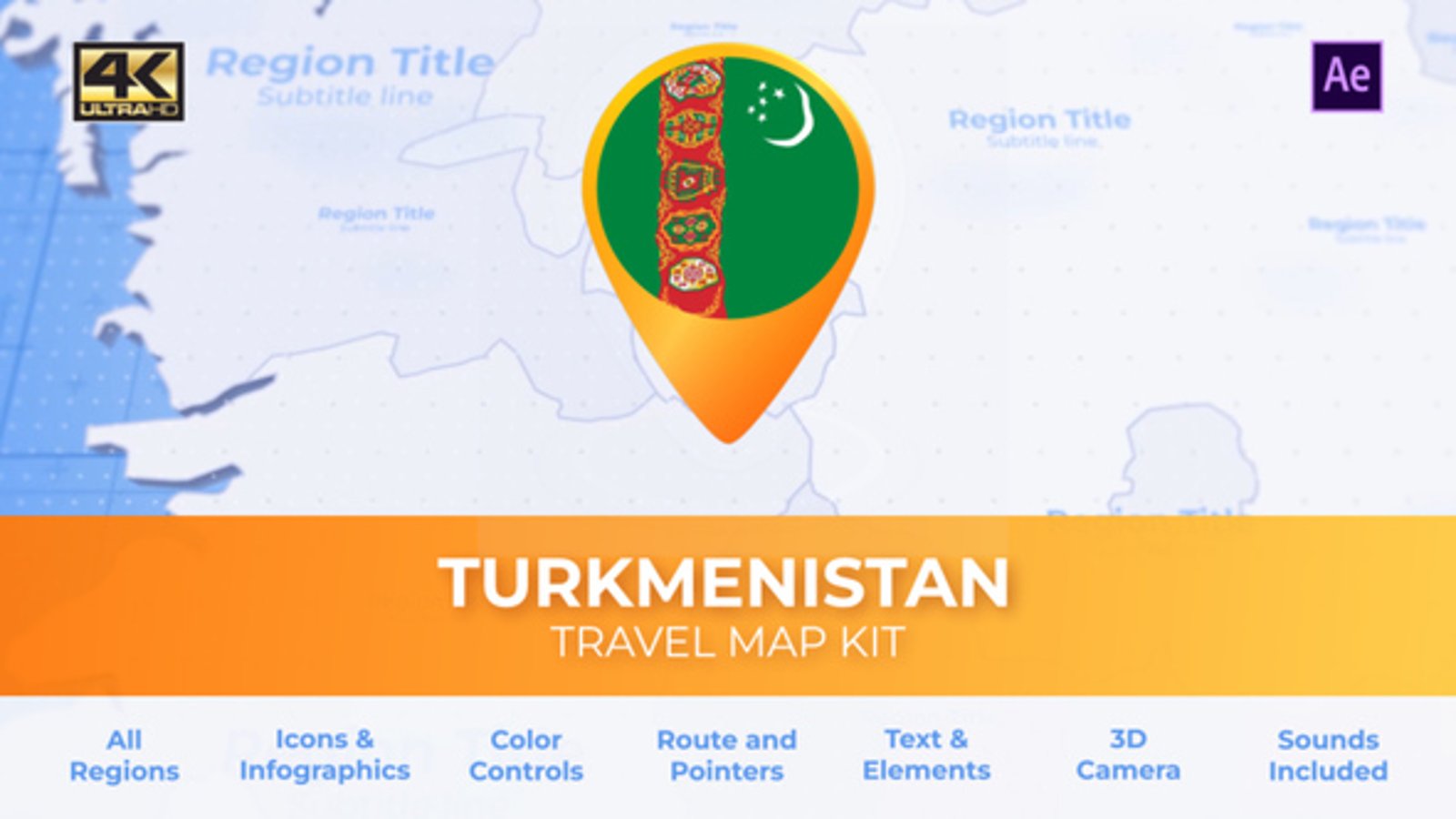 Turkmenia Map - Turkmenistan Travel Map, Video Displays ft. asia ...
