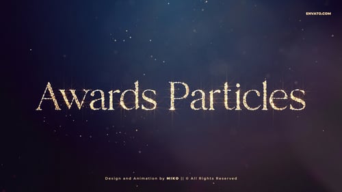 Sparkling Cinematic Awards Opener with Golden Particles