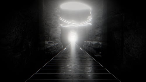 Futuristischer Science-Fiction-Tunnel