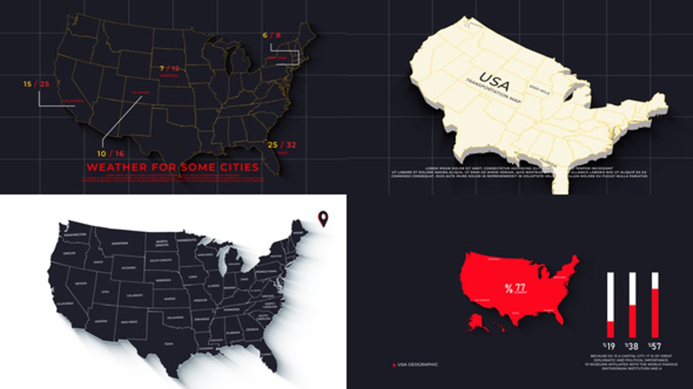 USA Map Promo Ver 0.2, Product Promo ft. us map & global map - Envato