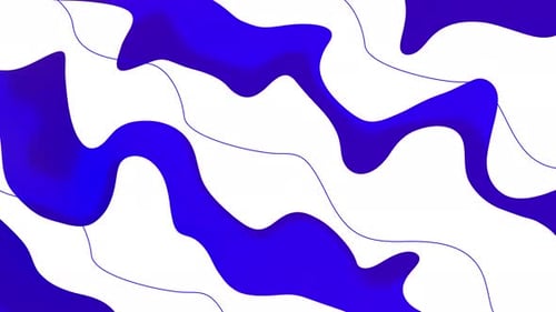 Green And White Colorful Smooth Wavy Background Animation