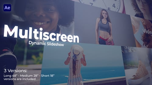 Multiscreen Dynamic Slideshow – High-Energy Typography Opener for After Effects (Ultra HD)
