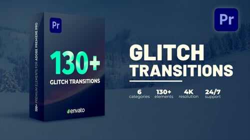 Dynamic Digital Glitch Video Transitions Pack