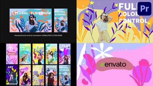 Floral Slideshow | Premiere Pro MOGRT