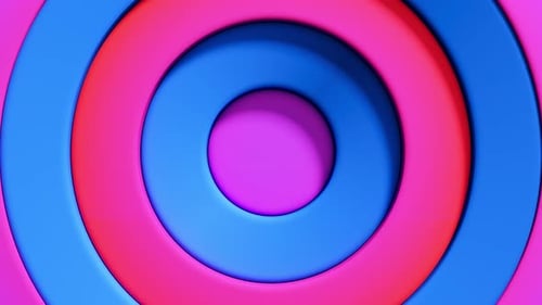 Abstraktes Muster aus bunten Kreisen mit Offset