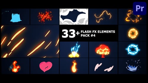Dynamic 2D Flash FX Elements for Video Transitions and Titles