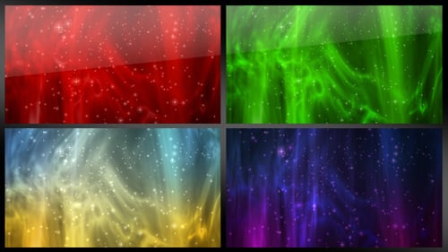 Abstract Flowing Light Rays and Shimmering Star Particles Background Loop