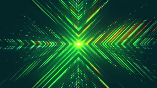VJ Green Dynamic Sparkling Pattern