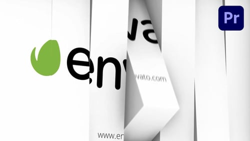 Dynamic Geometric Blocks Logo Intro