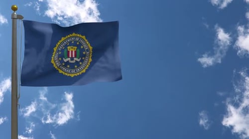 Flagge des FBI Federal Bureau of Investigation (Usa) auf Fah