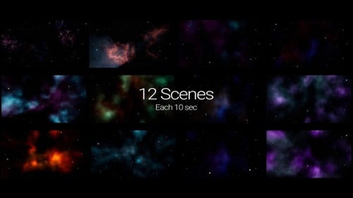 Abstract Space Nebulas and Stars Backgrounds Pack