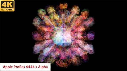 Abstract Colorful Fluid Particles Reveal Animation