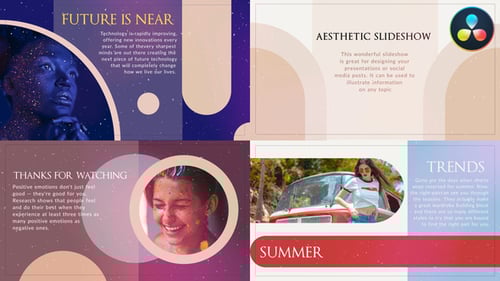 Aesthetic Modern Slideshow with Elegant Shape Transitions