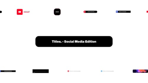 Animated Social Media Lower Thirds and Subscribe Buttons Pack