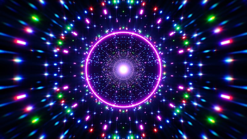 Vibrant Neon Audio Spectrum Music Visualizer Background Loop ...