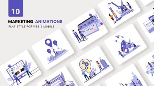 Dynamic Marketing Explainer Animations in Flat Design