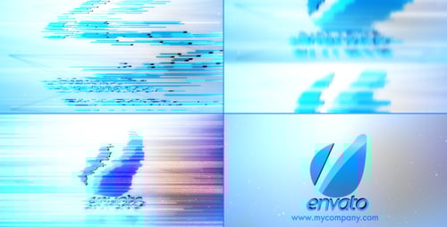 Digital Glitch Logo Reveal Opener