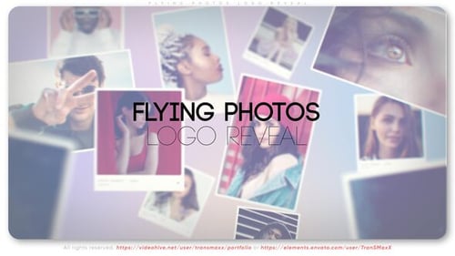 Dynamic Flying Photos Logo Reveal