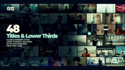 Modern Animated Titles and Lower Thirds for Professional Videos