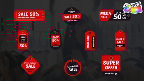 Animated Discount Sale Tags and Product Labels
