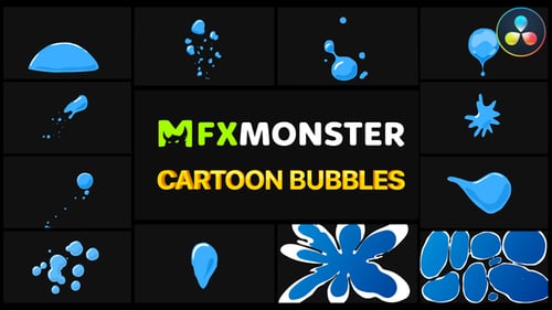 Cartoon Bubbles and Fluid Splash Effects Pack