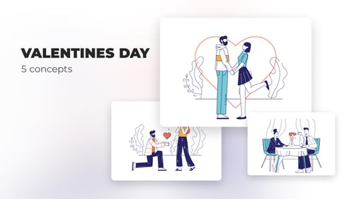 Valentines day - Flat concepts