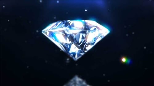 Sparkling Diamond Logo Reveal with Shimmering Particles