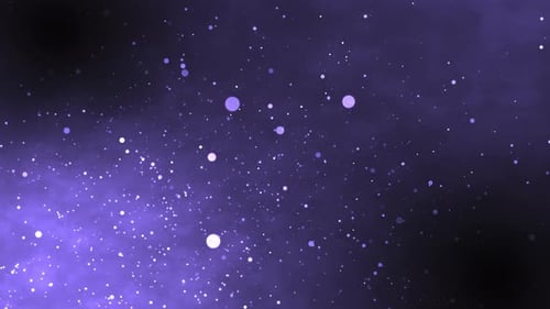 Abstract Glowing Purple Particles Background Loop Animation