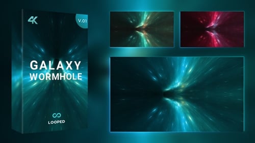 Galactic Hyperspace Wormhole Tunnel Loop Animation