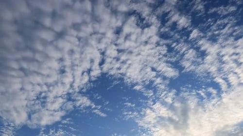 Blue Sky Puffy Cloud Zeitraffer