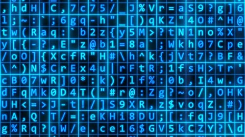 Cyber Hacking Ciphertext Random Computer Code Virus Digital Matrix - 4K