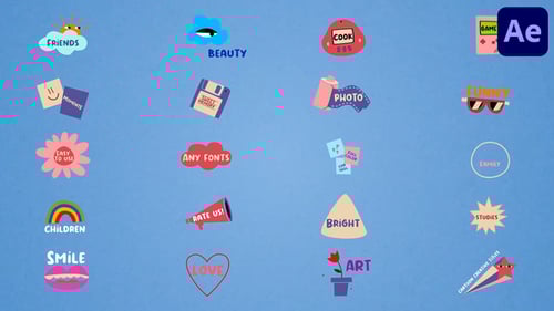 Cartoon Creative Titles for After Effects