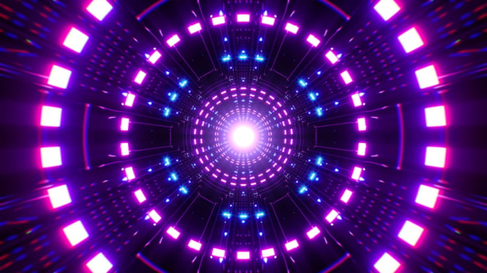 Vibrant Neon Audio Spectrum Music Visualizer Background Loop ...