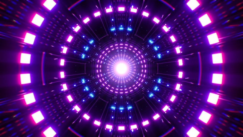 Vibrant Neon Audio Spectrum Music Visualizer Background Loop ...