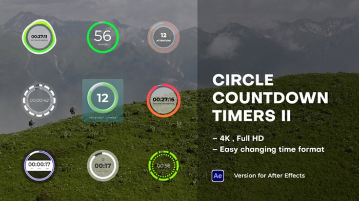 Countdown Timers Pack | Premiere Pro, Elements ft. banner & clock - Envato