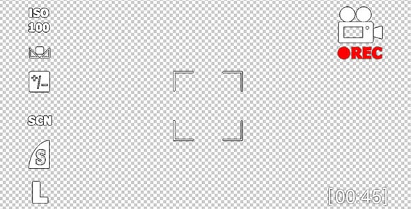 Recording Video Camera Interface Display Viewfinder Overlay, Interface ...