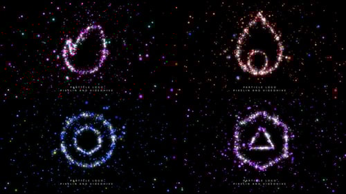 Dynamic Particle Burst Logo Reveal Animation